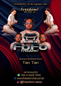Flyer do evento Revoada do Fofo na Freedom, São José.