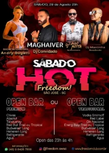 Sábado Hot na Freedom em São José com DJs e open bar